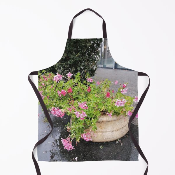Item preview, Pink Geranium Flowers Cascading From A Stone Planter designed and sold by PhuongVoArt.