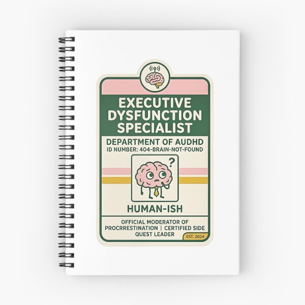 Item preview, Executive Dysfunction Specialist ID Badge Design – Funny AuDHD Brain Humor designed and sold by lenalenspod.