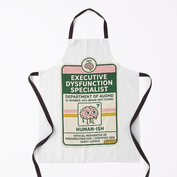 Item preview, Executive Dysfunction Specialist ID Badge Design – Funny AuDHD Brain Humor designed and sold by lenalenspod.