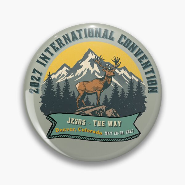 Item preview, Denver 2027 International Convention - Elk In Mountains designed and sold by RoyalHeirBrush.