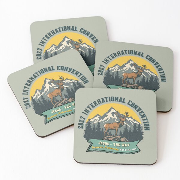 Item preview, Denver 2027 International Convention - Elk In Mountains designed and sold by RoyalHeirBrush.