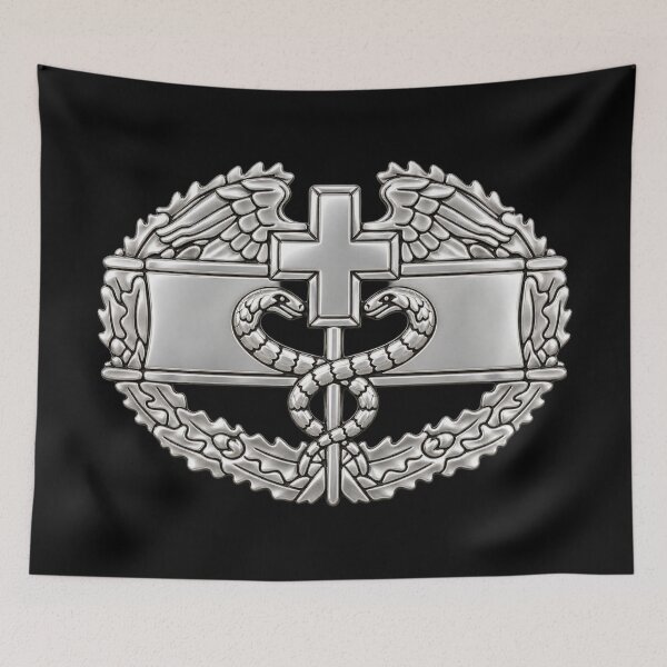 Item preview, Army - Silver Combat Medical Badge wo Txt - 3D - Transparent designed and sold by Military Insignia Products.