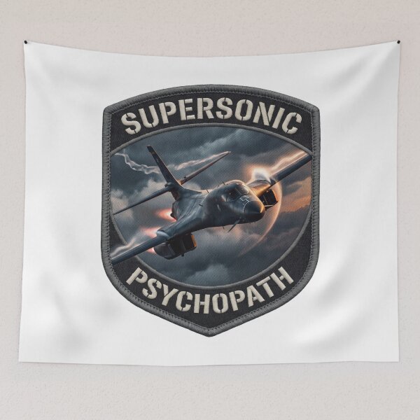 Item preview, B-1B Supersonic Psychopath Tactical Bomber Humor designed and sold by ArtDreams92.