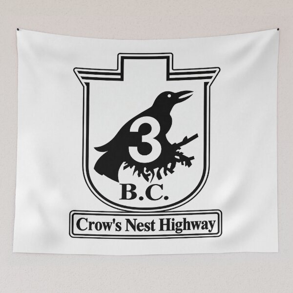 Item preview, Crow’s Nest Highway BC 3 Vintage Road Sign designed and sold by NewNomads.