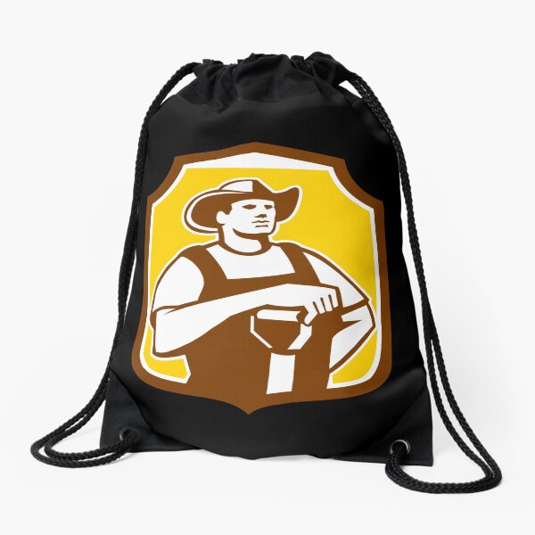 Aperçu de l'œuvre Organic Farmer Shovel Shield Retro créée et vendue par patrimonio.