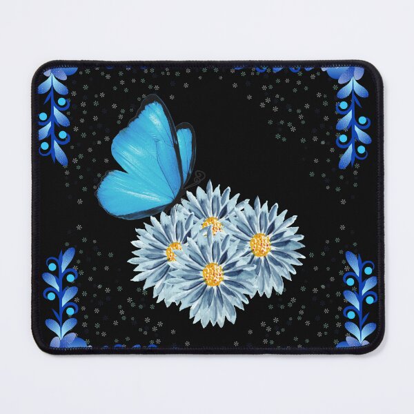 Item preview, Blue Butterfly and Flower design designed and sold by StyleVine.