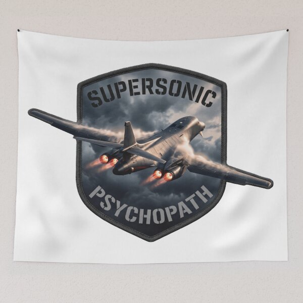 Item preview, B-1B Supersonic Psychopath Afterburner Bomber Humor designed and sold by ArtDreams92.