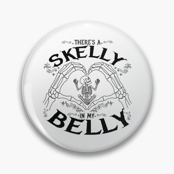 Item preview, There's a Skelly in My Belly – Cute Spooky Pregnancy Announcement Shirt for Expecting Moms designed and sold by Teetreasure2.