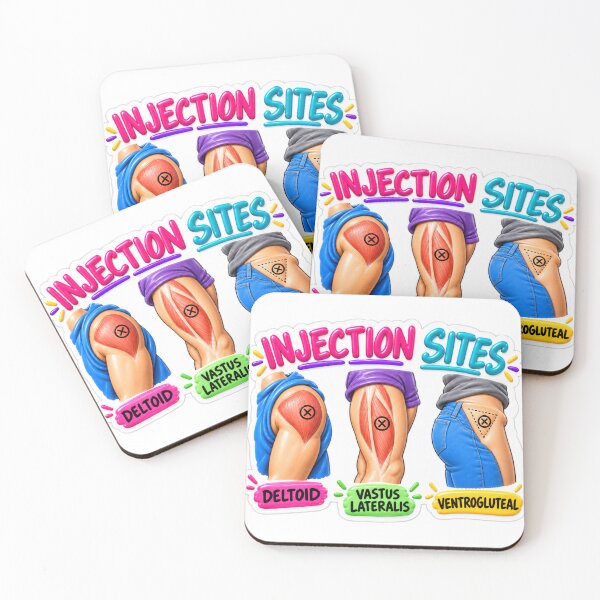 Item preview, Injection Site Locations X Marks 3D Nursing Student Sticker designed and sold by isokinetic.