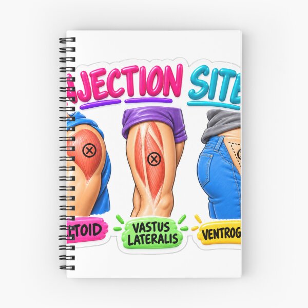 Item preview, Injection Site Locations X Marks 3D Nursing Student Sticker designed and sold by isokinetic.