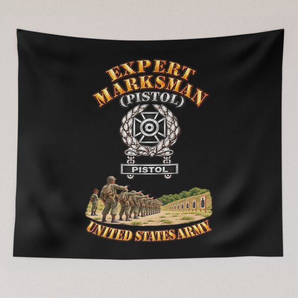 Item preview, Army - Marksman - Expert - Pistol - Range - 3D - Transparent designed and sold by Military Insignia Products.