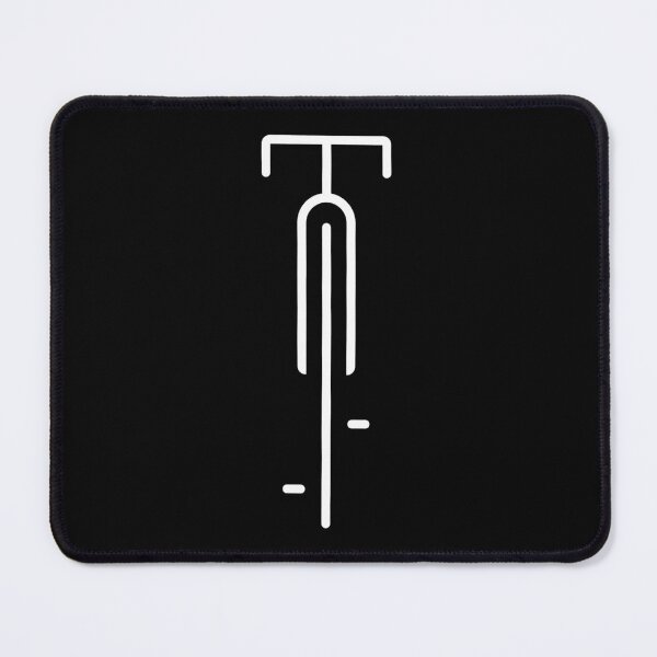Item preview, Minimalist Bike Top View White Line Art designed and sold by RICAMTP.