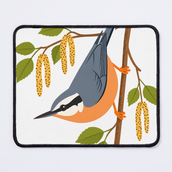 Item preview, Red-breasted Nuthatch and Birch Catkins designed and sold by DIYdaddie.