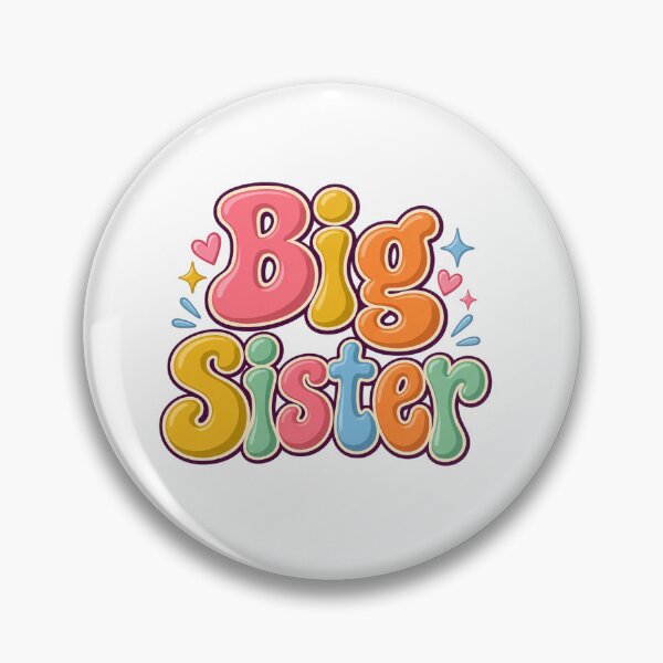 Item preview, Big Sister Colorful Bubble Letters designed and sold by Watercolorsart.