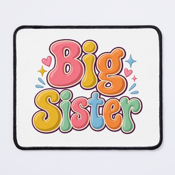 Item preview, Big Sister Colorful Bubble Letters designed and sold by Watercolorsart.