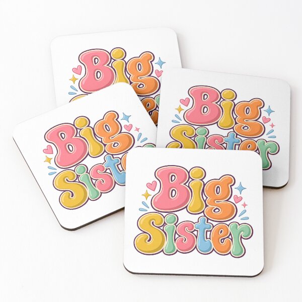 Item preview, Big Sister Colorful Bubble Letters designed and sold by Watercolorsart.
