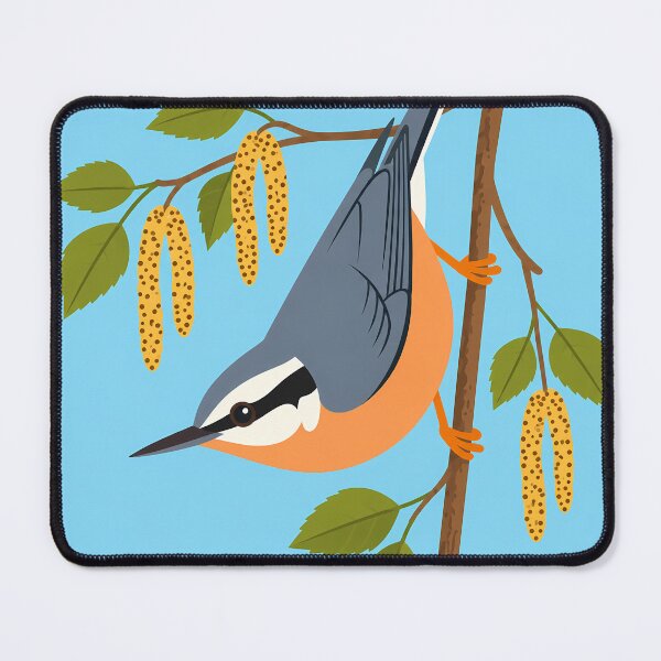 Item preview, Red-breasted Nuthatch and Birch Catkins designed and sold by DIYdaddie.