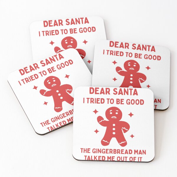 Item preview, Funny Christmas Dear Santa I Tried to Be Good The Gingerbread Man Talked Me Out of It Naughty List  designed and sold by HYPNK.