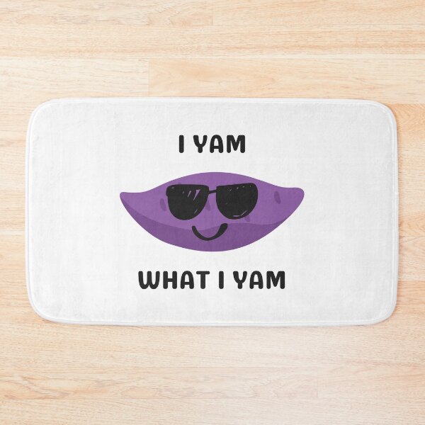 Item preview, I Yam What I Yam Funny Yam Pun Cool Purple Yam with Sunglasses Design designed and sold by HYPNK.