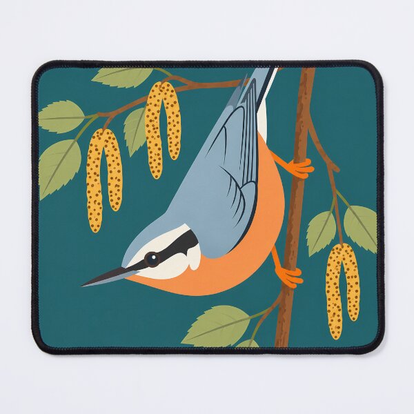 Item preview, Copy of Red-breasted Nuthatch and Birch Catkins designed and sold by DIYdaddie.