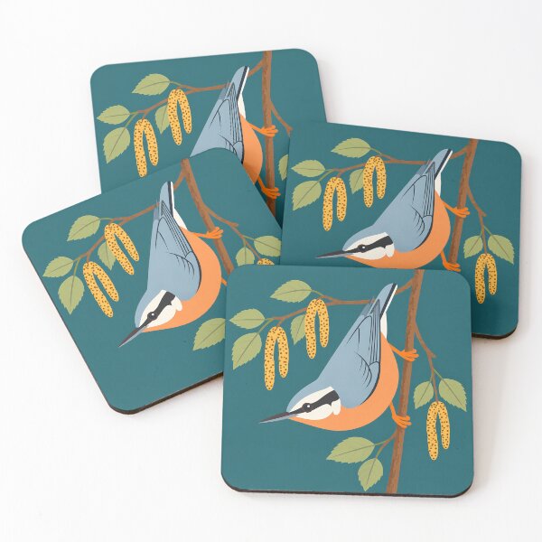Item preview, Copy of Red-breasted Nuthatch and Birch Catkins designed and sold by DIYdaddie.
