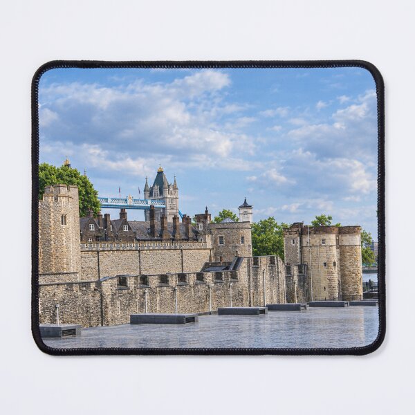 Item preview, Historic Walls of the Tower of London with Tower Bridge View designed and sold by Astute-Artio-Photography.
