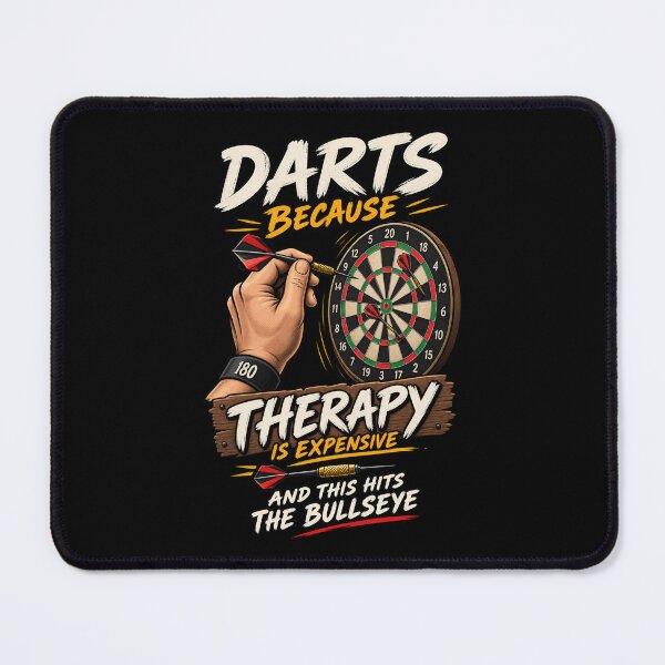 Item preview, Darts Because Therapy Is Expensive – Funny Dartboard Bullseye designed and sold by SidTastic .