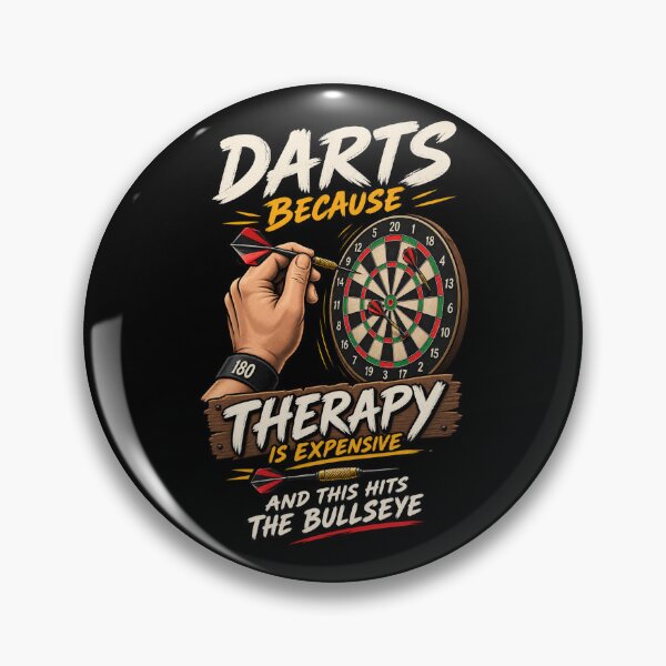 Item preview, Darts Because Therapy Is Expensive – Funny Dartboard Bullseye designed and sold by SidTastic .