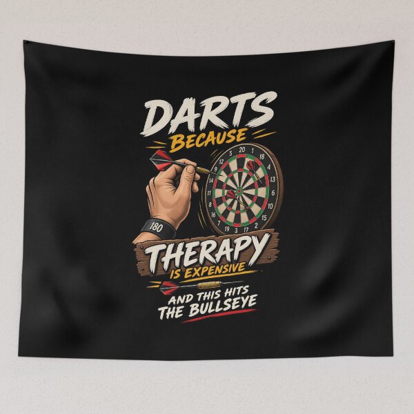 Item preview, Darts Because Therapy Is Expensive – Funny Dartboard Bullseye designed and sold by SidTastic .