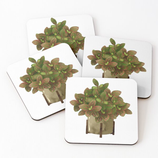 Item preview, Watercolor Fittonia Nerve Plant in Decorative Pot designed and sold by Ms. Iryna.
