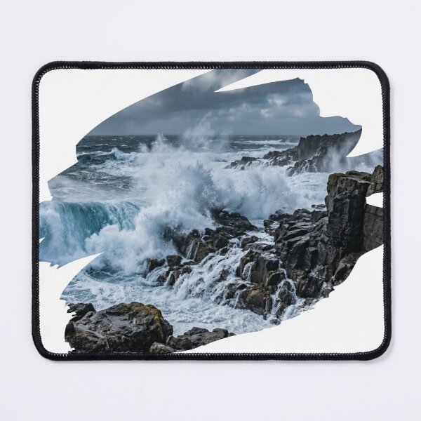Item preview, Ocean's Fury on Jagged Rocks designed and sold by very-simple.