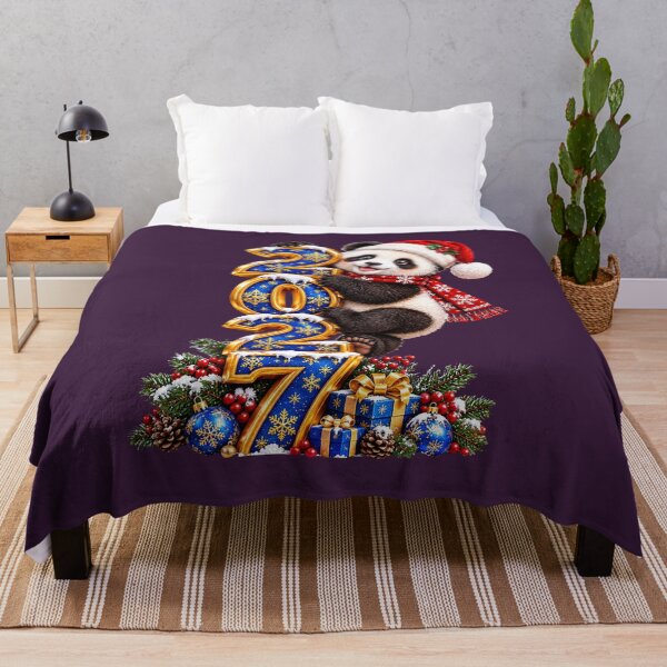 Item preview, Cute Panda Climbing 2027 – Festive New Year Design designed and sold by HoMya.