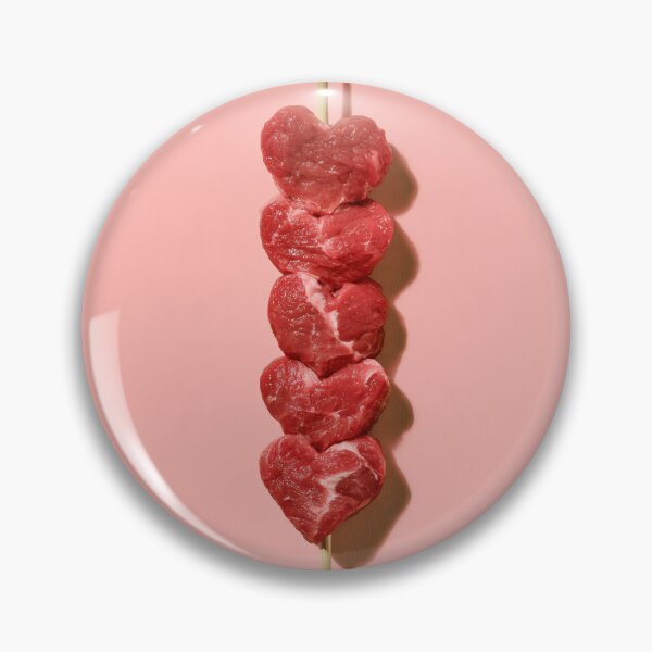 Item preview, Heart-Shaped Meat Skewer – Funny Meat Lover & Butcher Design designed and sold by WordPlayStudio.