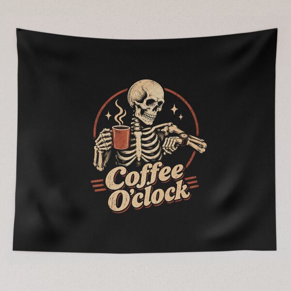 Artikelvorschau, Kaffeezeit Lustiges Skelett entworfen und verkauft von DemureArtsy.