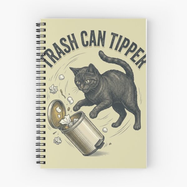 Item preview, Trash Can Tipper Funny Gross Cat Black Lover Gift designed and sold by FurRealStudioCo.