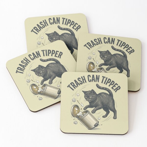 Item preview, Trash Can Tipper Funny Gross Cat Black Lover Gift designed and sold by FurRealStudioCo.