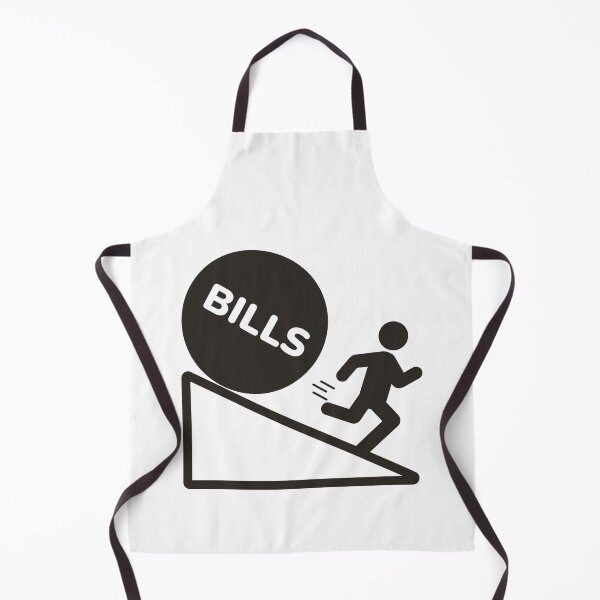 Item preview, Running From Bills Funny Adulting Silhouette Graphic designed and sold by Shape Snip Studio.