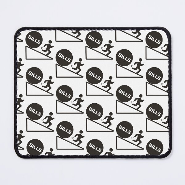 Item preview, Running From Bills Funny Adulting Silhouette Graphic designed and sold by Shape Snip Studio.