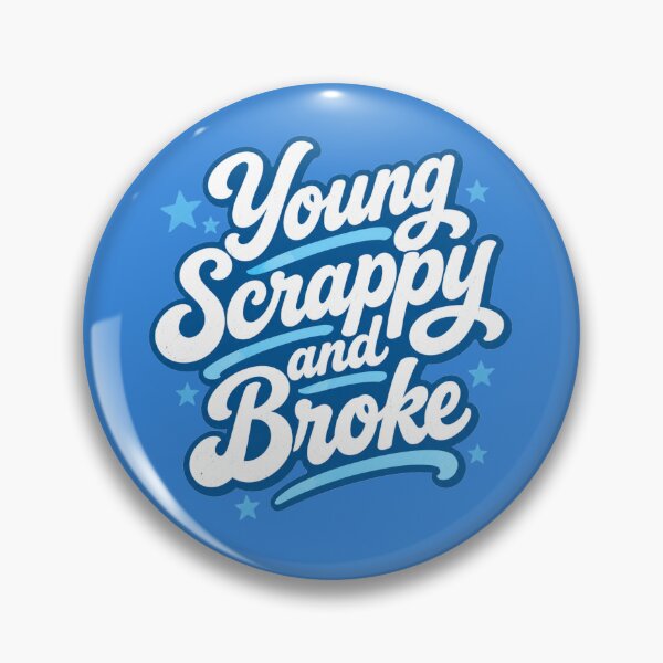 Item preview, Young Scrappy Broke Funny Retro College Script designed and sold by Yellowriversss.