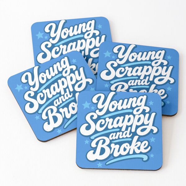 Item preview, Young Scrappy Broke Funny Retro College Script designed and sold by Yellowriversss.
