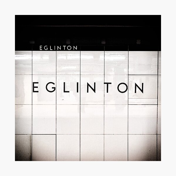Eglinton Toronto Subway Sign Photographic Print