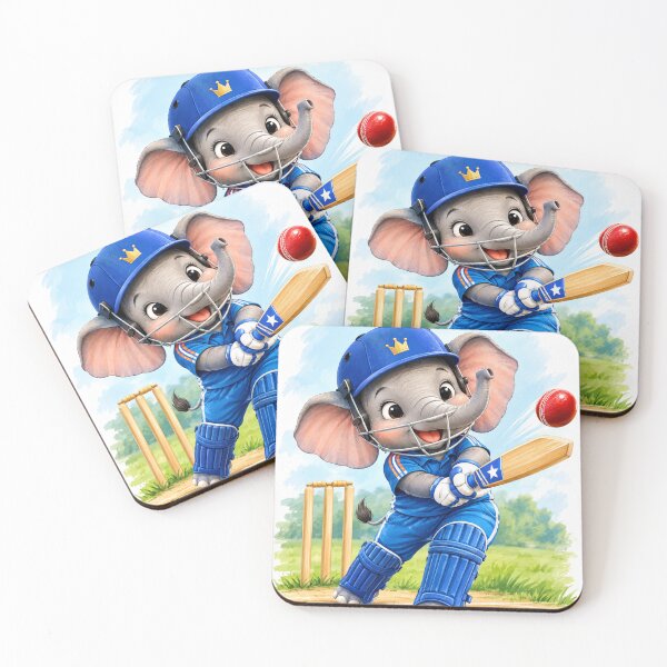 Item preview, Cute elephant cricket player. designed and sold by urbanshop7.
