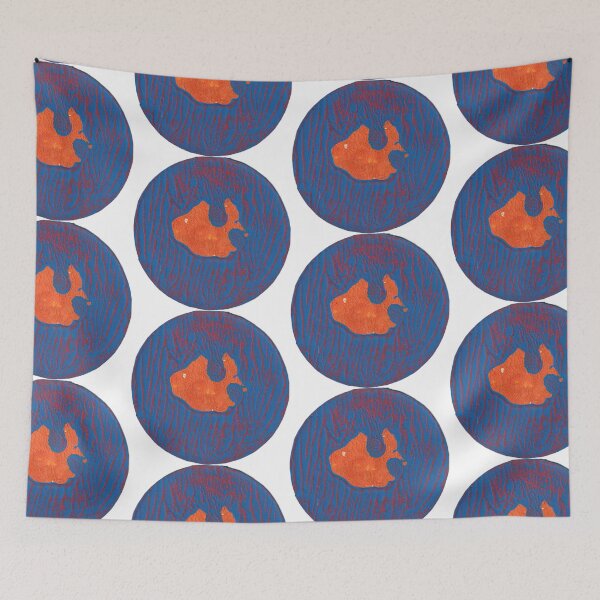 Item preview, Colorful Abstract Circle– Experimental Decalcomania Print designed and sold by Kendica.