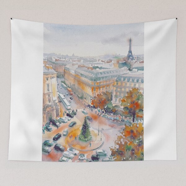 Item preview, Paris, Christmas Tree Roundabout and Eiffel Tower designed and sold by caracatita75.