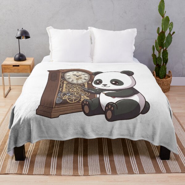 Item preview, Cute Panda Fixing Clock Gears designed and sold by Ella_Sketch.