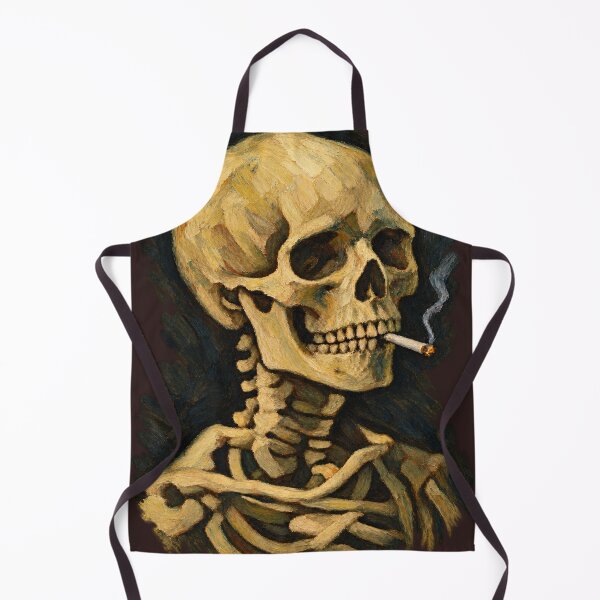 Item preview, Van Gogh’s Smoking Skeleton — Gothic Fine Art designed and sold by Cohaagens Bazaar.