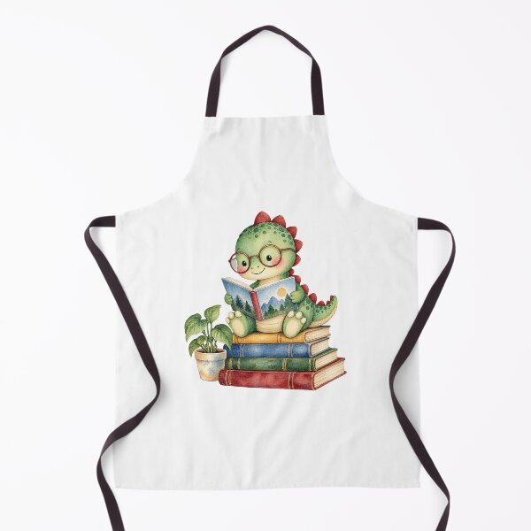 Item preview, Bookworm Dinosaur Reading on a Book Stack designed and sold by Watercolorsart.