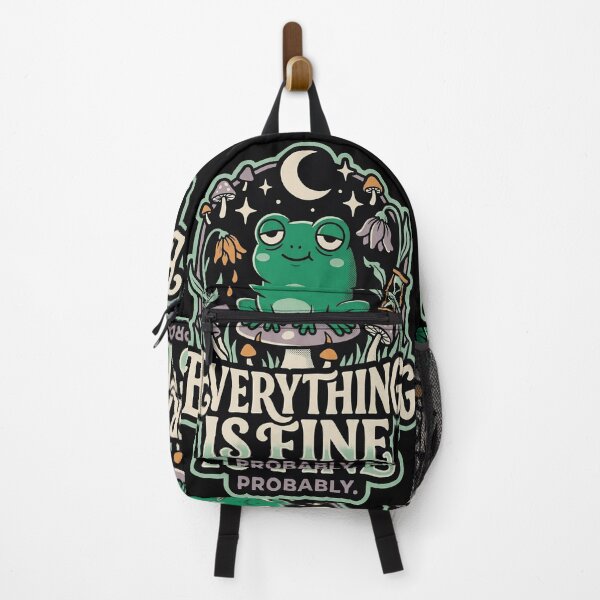 Item preview, Everything Is Fine Probably Existential Frog Dark Humor designed and sold by Etch-art.