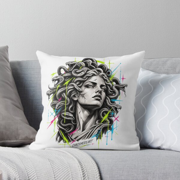 Item preview, Medusa Greek Mythology Neon Urban Streetwear Art designed and sold by ChaosModeArt.