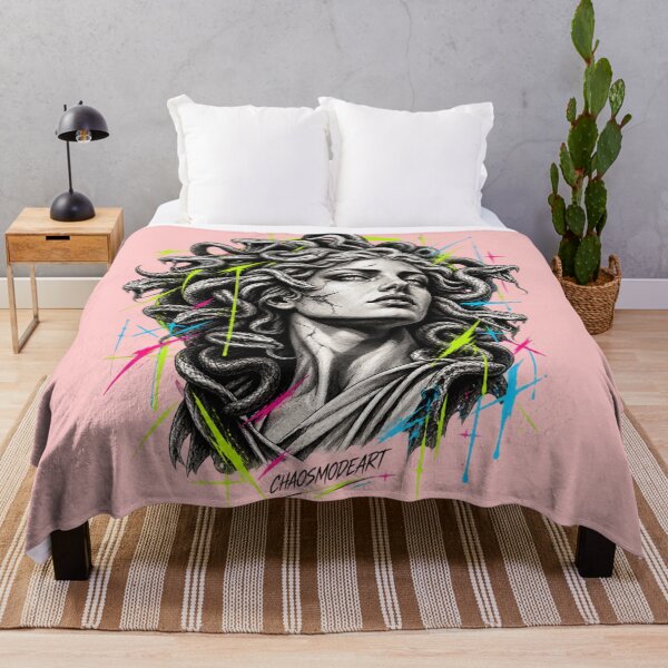 Item preview, Medusa Greek Mythology Neon Urban Streetwear Art designed and sold by ChaosModeArt.